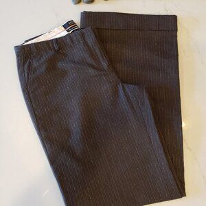 Brown Pinstripe Dress Pants